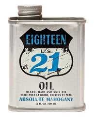 Aliejus barzdai, plaukams ir odai 18.21 Man Made Oil Absolute Mahogany, 60 ml цена и информация | Косметика и средства для бритья | pigu.lt