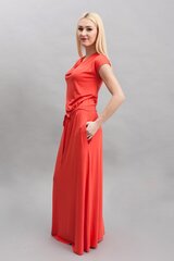 Длинное платье кораллового цвета цена и информация | Платья | pigu.lt