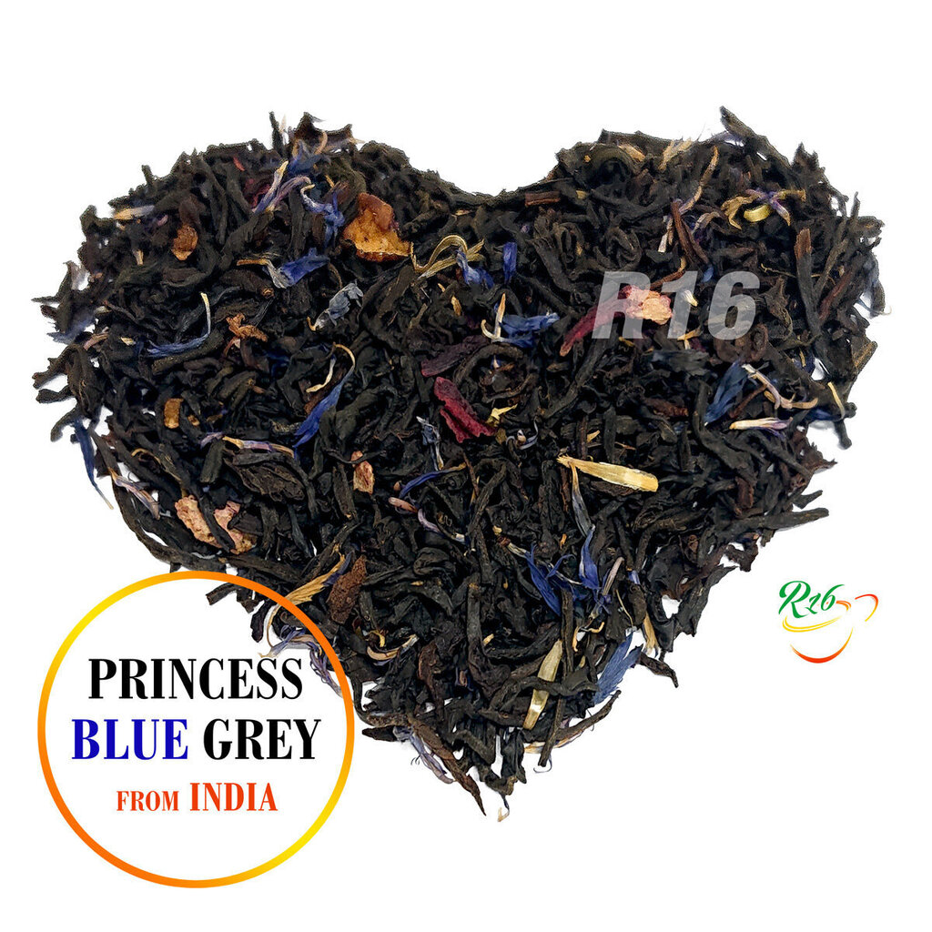 Princess Blue (Earl) Grey Black tea - Išskirtinė indiška juodoji birių lapų arbata su bergamote, žiedlapiais ir vaisių gabalėliais, Premiers, 125g цена и информация | Arbata | pigu.lt