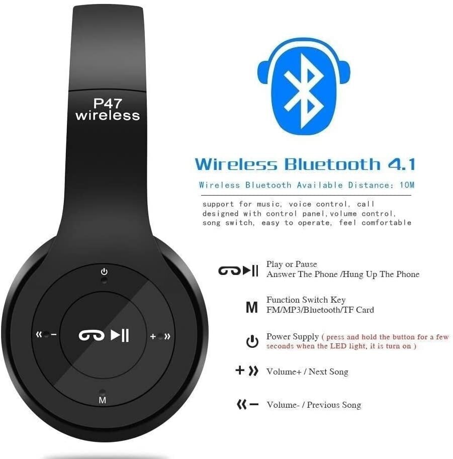 НАУШНИКИ BLUETOOTH P47 (100) цена | pigu.lt