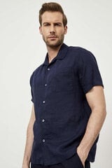 Льняная рубашка XINT 700849LACIVERT-M цена и информация | Рубашка мужская | pigu.lt