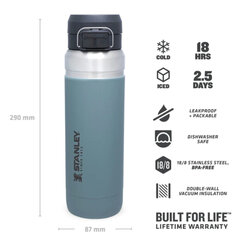 Термобутылка The Quick Flip Water Bottle Go, 1,06 л, светло-голубая цена и информация | Кухонная утварь | pigu.lt