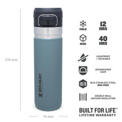 Термобутылка The Quick Flip Water Bottle Go, 0,71 л, голубая цена и информация | Кухонная утварь | pigu.lt