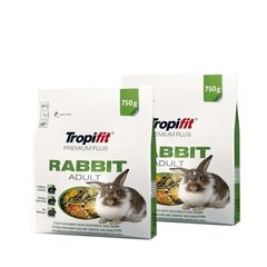 Maistas triušiams Tropifit, 2x750 g цена и информация | Корм для грызунов | pigu.lt