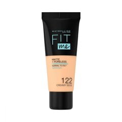 Жидкая тональная основа Maybelline New York Fit Me! Matte & Poreless 122 Creamy Beige, 30 мл цена и информация | Пудры, базы под макияж | pigu.lt