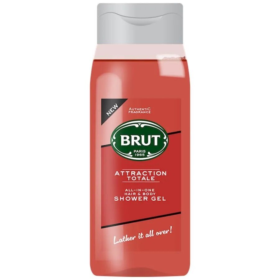 Dušo gelis vyrams brut shower gel attraction totale, 500 ml kaina ir informacija | Dušo želė, aliejai | pigu.lt