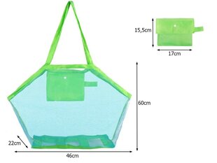 Paplūdimio krepšys XXL, žalias kaina ir informacija | Aksesuarai vaikams | pigu.lt
