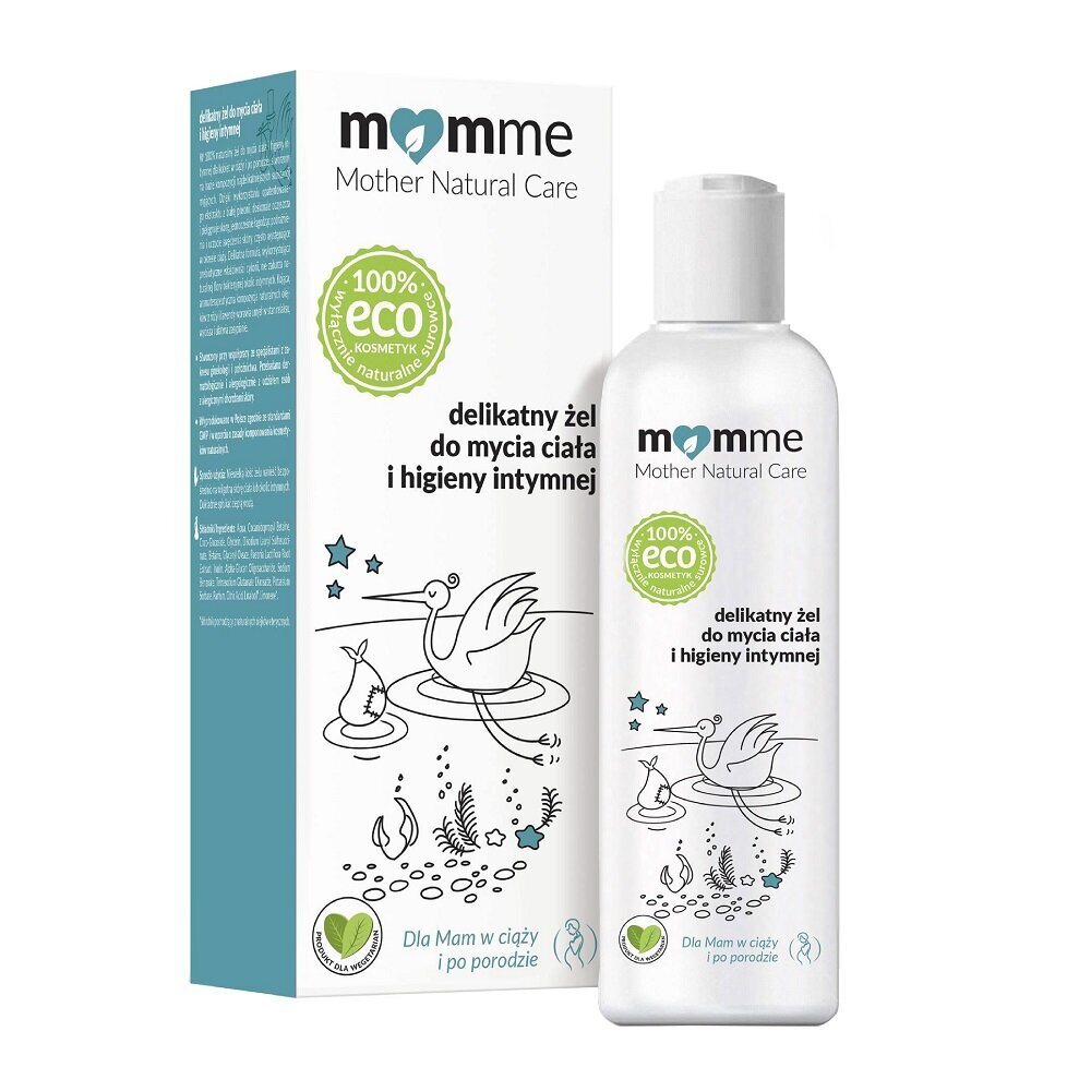 Švelnus gelis kūno prausimuisi ir intymiai higienai Momme Mother Natural Care, 150ml kaina ir informacija | Kosmetika vaikams ir mamoms | pigu.lt