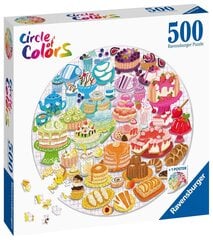 Круг головоломки Ravensburger of Col. Desserts/Patr.500p 17171 цена и информация | Пазлы | pigu.lt