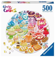 Круг головоломки Ravensburger of Col. Desserts/Patr.500p 17171 цена и информация | Пазлы | pigu.lt