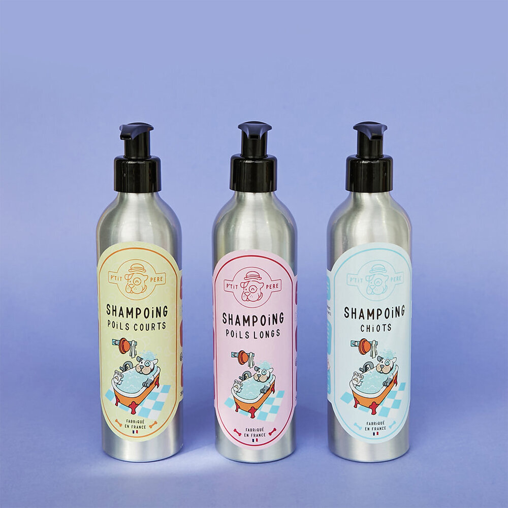 Šampūnas Ilgo Plauko Šunims P'tit Pere | 250 ml kaina ir informacija | Kosmetinės priemonės gyvūnams | pigu.lt