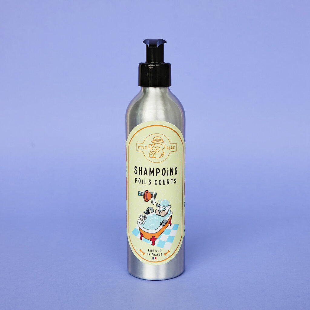 Šampūnas trumpo plauko šunims P'tit Pere, 250 ml цена и информация | Kosmetinės priemonės gyvūnams | pigu.lt