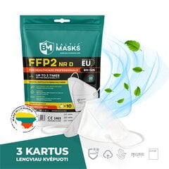 FFP2 medicininiai respiratoriai BM-026 NRD, 1000 vnt. kaina ir informacija | Pirmoji pagalba | pigu.lt