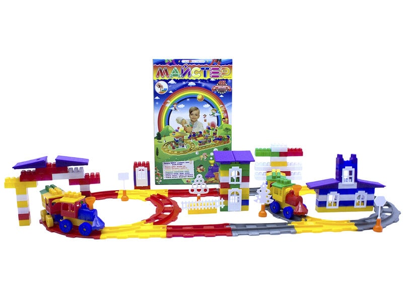 Traukinio kelias – konstruktorius, 150 detalių. Art. 5211 цена и информация | Žaislai berniukams | pigu.lt