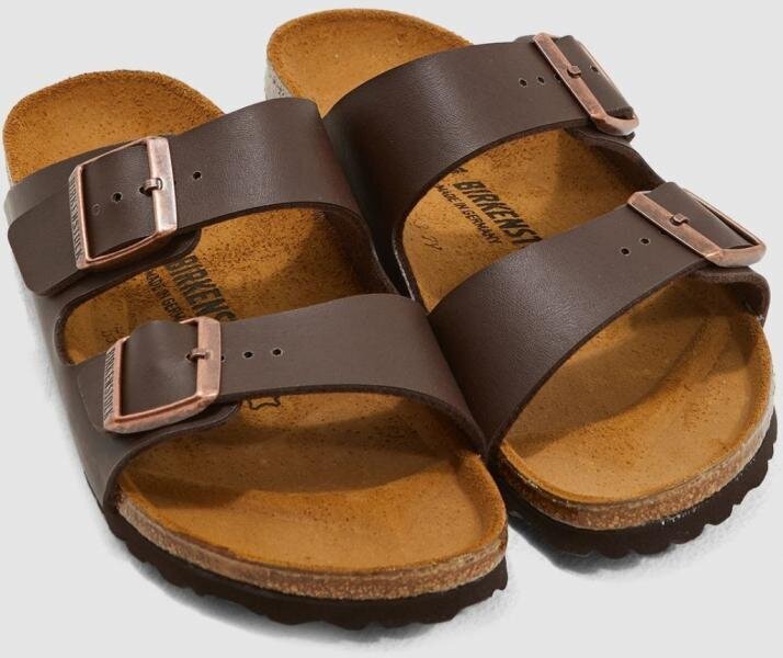 Šlepetės Birkenstock Arizona BF Regular Fit, tamsiai rudos kaina ir informacija | Vyriškos šlepetės, basutės | pigu.lt