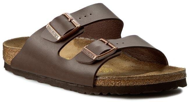 Šlepetės Birkenstock Arizona BF Regular Fit, tamsiai rudos kaina ir informacija | Vyriškos šlepetės, basutės | pigu.lt