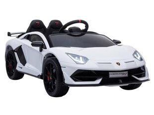 Lamborghini Aventador 12v su muzikos moduliu, balta kaina ir informacija | Elektromobiliai vaikams | pigu.lt