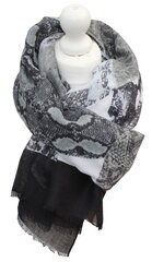 Большой широкий тонкий пляжный шарф, женский, черный, серый, белый цена и информация | Шарф женский | pigu.lt