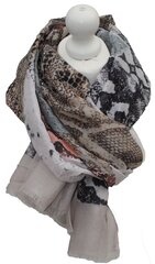 Большой широкий тонкий пляжный шарф, женский, серо-коричневый цена и информация | Женские шарфы, платки | pigu.lt