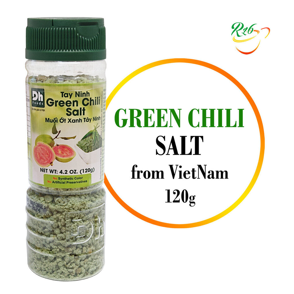 Druska su žaliu čili, Green Chili Salt, DH Foods, 120 g kaina ir informacija | Prieskoniai, prieskonių rinkiniai | pigu.lt