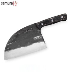 Samura MadBull Serbian Hatchet Choper 3х110x180мм with Marbe Carbon G10 Handle Aus-8 60 HRC kaina ir informacija | Peiliai ir jų priedai | pigu.lt