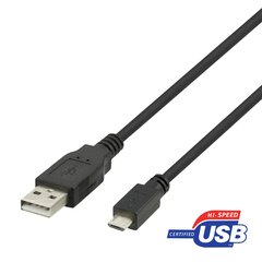 Deltaco USB-301S-K 00140008 цена и информация | Кабели для телефонов | pigu.lt