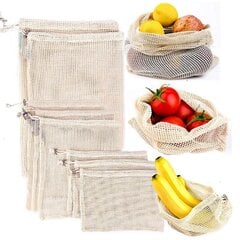 Daugkartinis maišelis daržovėms, vaisiams, džiovintiems grybams, 25x17cm kaina ir informacija | Maisto saugojimo  indai | pigu.lt