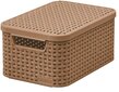 Curver Rattan Style dėžė daiktams, 29,1x19,8x14,2 cm цена и информация | Daiktadėžės | pigu.lt