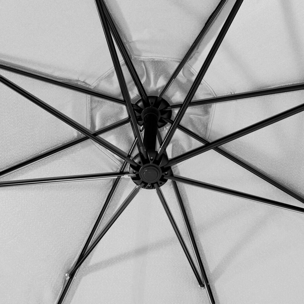 Lauko skėtis GU0027, 300 cm, šviesiai pilkas kaina ir informacija | Skėčiai, markizės, stovai | pigu.lt