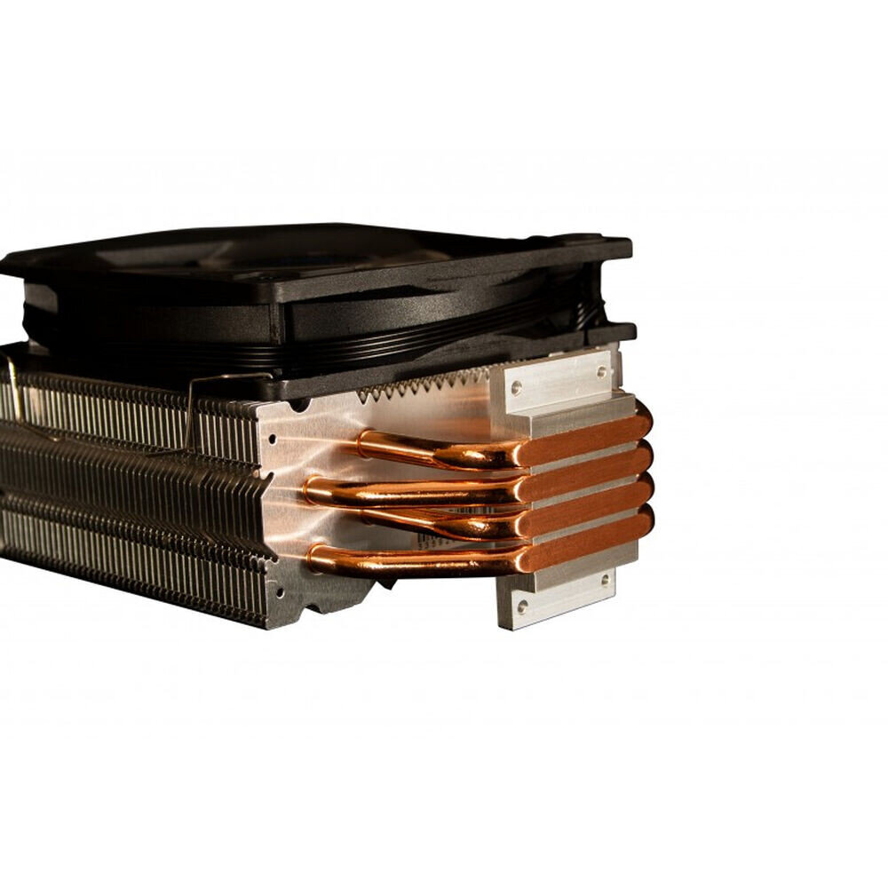 Ventiliatorius ir radiatorius CoolBox DG-VCPU-CY2-LB 1800 rpm Ø 12 cm цена и информация | Kompiuterių ventiliatoriai | pigu.lt