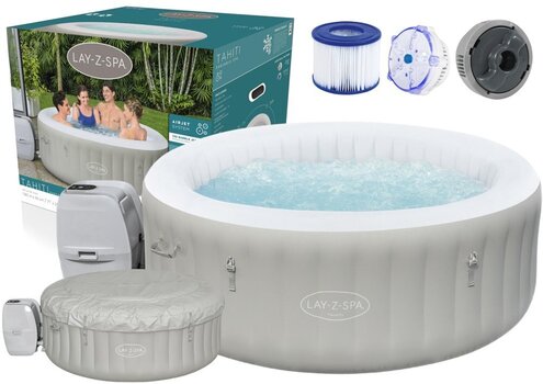Гидромассажная ванна Bestway "Lay-Z-Spa TAHITI" со светодиодом, 2-4 человека цена и информация | Бассейны | pigu.lt