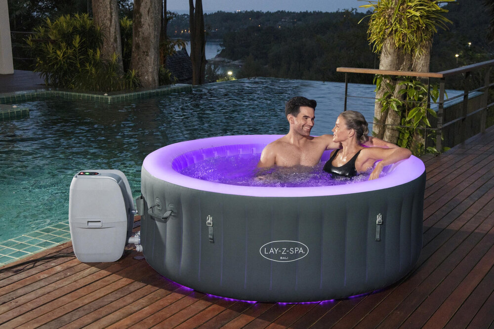 Sūkurinė vonia Bestway Lay-Z-Spa Bali, 180x66 cm, su filtru цена и информация | Baseinai | pigu.lt