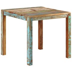 vidaXL Valgomojo stalas, 82x80x76cm, perdirbtos medienos masyvas kaina ir informacija | Virtuvės ir valgomojo stalai, staliukai | pigu.lt