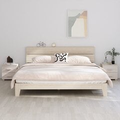 Naktinės spintelės, 40x35x44,5 cm, 2 vnt, baltos kaina ir informacija | Spintelės prie lovos | pigu.lt