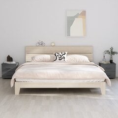 Naktinės spintelės, 40x35x44,5 cm, 2 vnt, pilkos kaina ir informacija | Spintelės prie lovos | pigu.lt