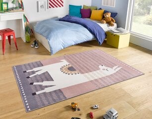 Детский коврик Hanse Home Alpaca Dolly, серо-розовый, 80х150 см цена и информация | Ковры | pigu.lt