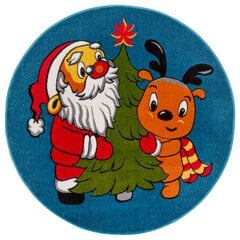 Hanse Home vaikiškas kilimas Santa and Rudolph, mėlynas, 80 cm kaina ir informacija | Kilimai | pigu.lt