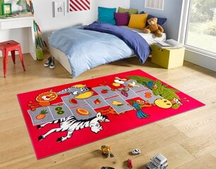 Hanse Home vaikiškas žaidimų kilimas Jungle Jump, raudonas, 80x150 cm kaina ir informacija | Kilimai | pigu.lt
