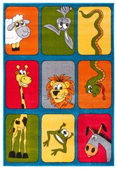 Детский коврик Hanse Home Zoo Buddies, синий, 80х150 см цена и информация | Ковры | pigu.lt