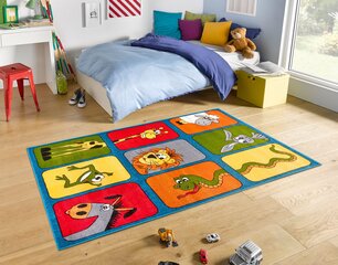 Детский коврик Hanse Home Zoo Buddies, синий, 80х150 см цена и информация | Ковры | pigu.lt