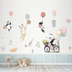 Детская наклейка на стену Животные с воздушными шарами цена и информация | Интерьерные наклейки | pigu.lt