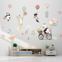 Детская наклейка на стену Животные с воздушными шарами цена и информация | Интерьерные наклейки | pigu.lt