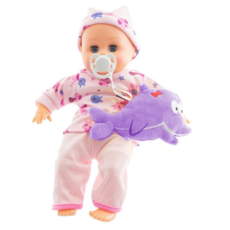 Žaislinis kūdikis su mėlynu delfinu Cufan kaina ir informacija | Žaislai mergaitėms | pigu.lt