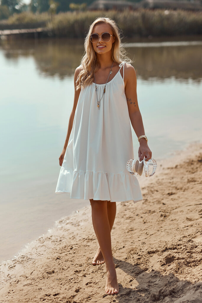 Suknelė moterims Makadamia, balta kaina ir informacija | Suknelės | pigu.lt