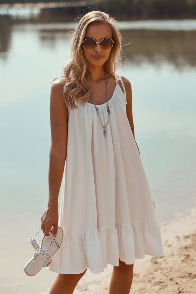 Suknelė moterims Makadamia, balta цена и информация | Suknelės | pigu.lt