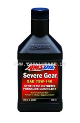 Alyva AMSOIL Severe Gear® SAE 75W-140 Synthetic Gear Lube 0.946ml (SVOQT) kaina ir informacija | Variklinės alyvos | pigu.lt