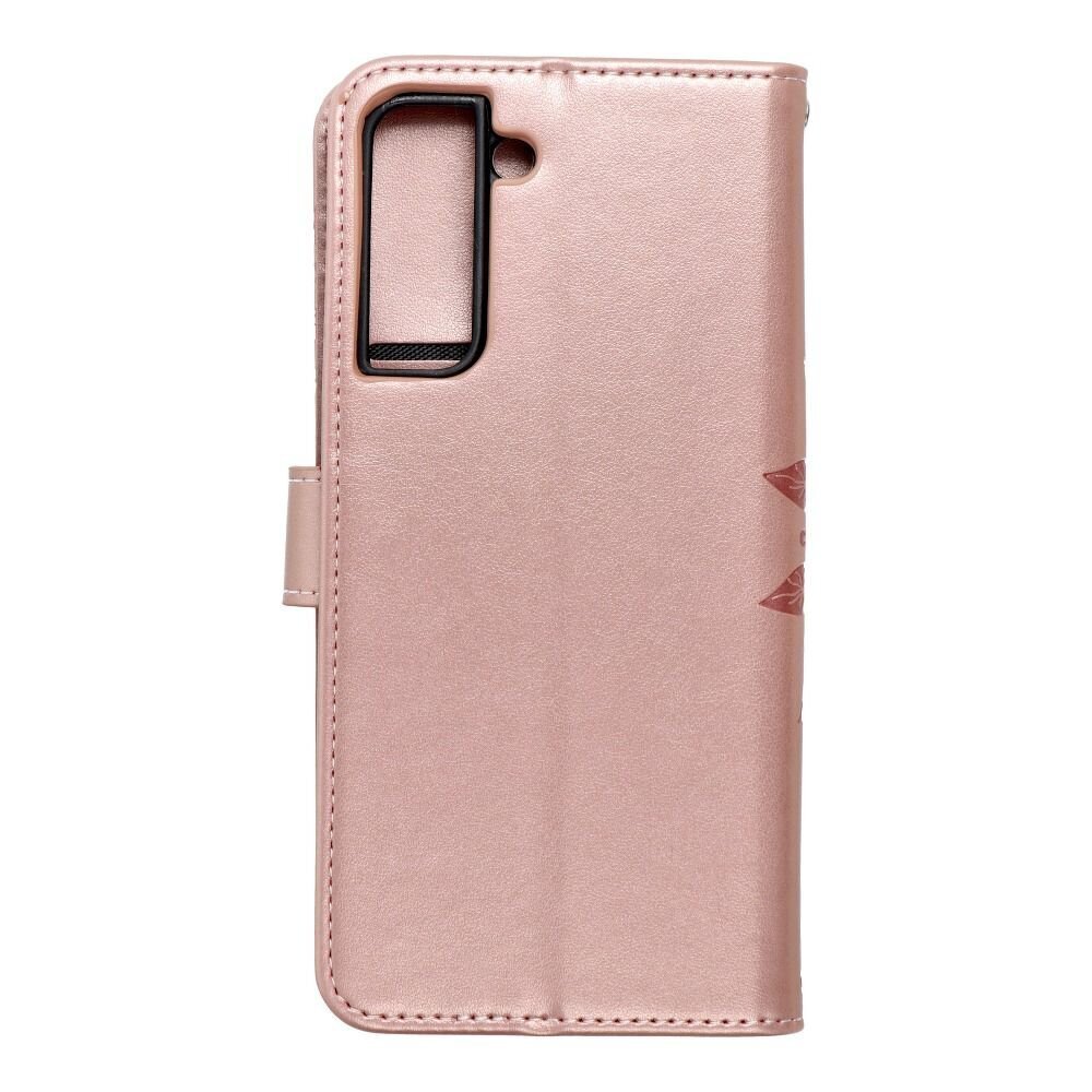 Dėklas Forcell MEZZO Book skirtas Samsung Galaxy S21 FE, rožinė kaina ir informacija | Telefono dėklai | pigu.lt