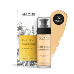 Veido kremas CC+ Alkemie Your nude SPF13 02 Medium, 30 ml цена и информация | Кремы для лица | pigu.lt