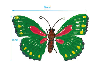 Декоративная бабочка Saska Garden, 26 см, зеленый цена и информация | Детали интерьера | pigu.lt