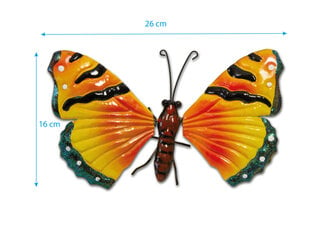 Dekoratyvinis drugelis Saska Garden, 26 cm, geltonas kaina ir informacija | Interjero detalės | pigu.lt